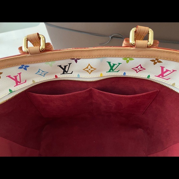 Louis Vuitton White Monogram Multicolore Sharleen GM Bag. - Picture 11 of 16